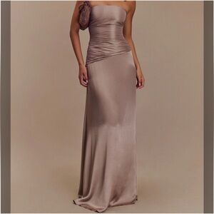 Meshki Sernea Taupe Evening Gown